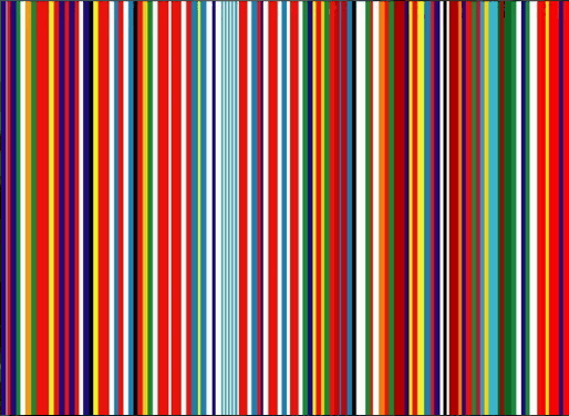H πρόταση του σχεδιαστή Rem Koolhaas to 2001 είναι ένα barcode με τα χρώματα όλων των σημαιών των χωρών μελών της ΕΕ